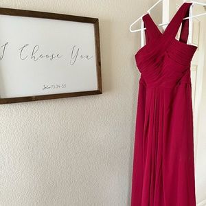 Burgundy floor-length dress, size 6